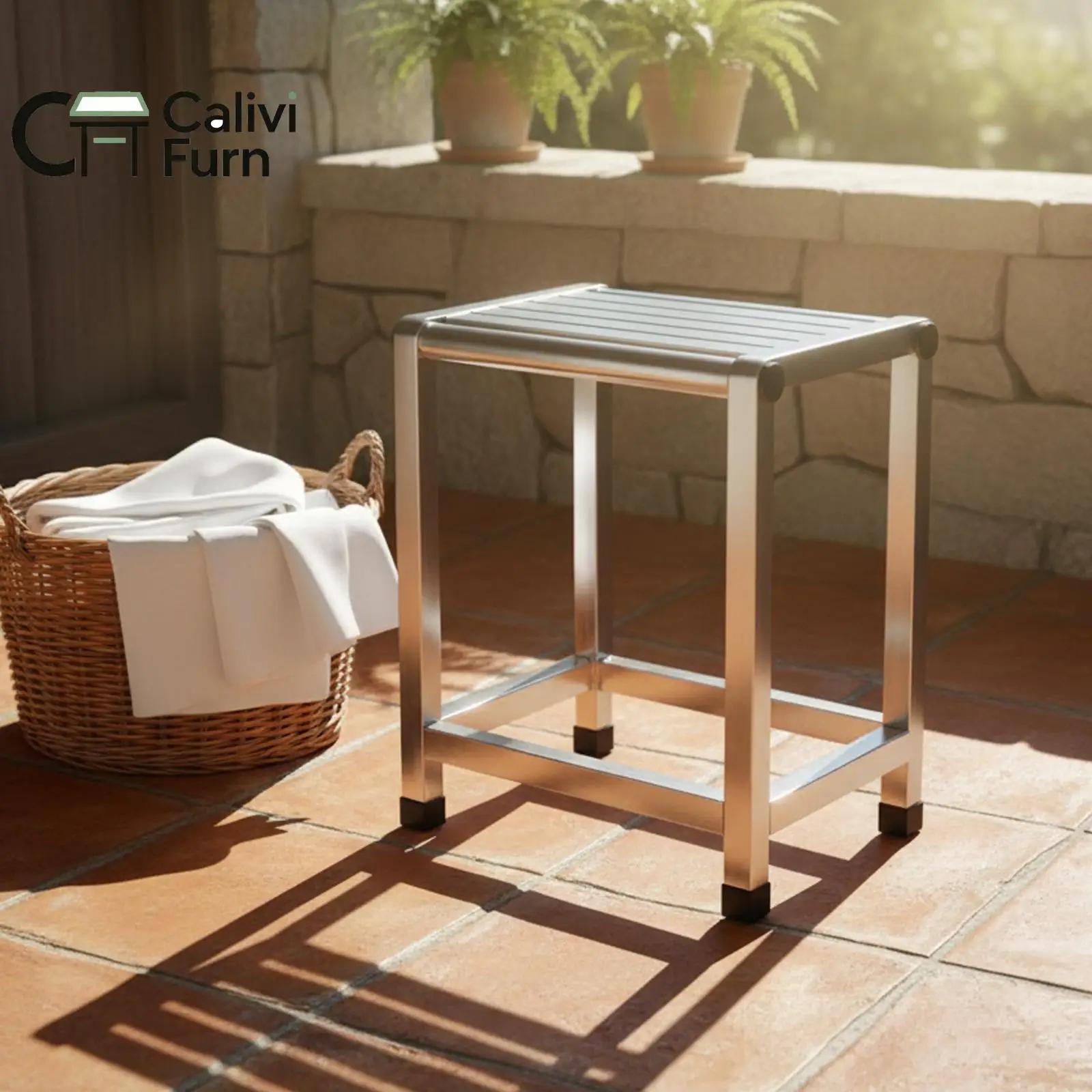 Tabouret de douche robuste et étanche, siège de spa, marchepied en acier inoxydable, chaise de soutien, banc de salle de bain pour cuisine, toilettes, soins aux personnes âgées