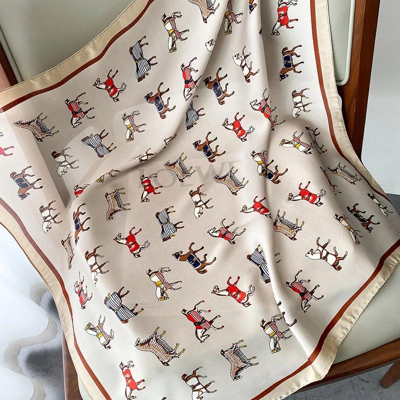 InjBag-Foulard Carré Imprimé pour Femme, Bandeau, Bandana, Grand Hijab, Nouvelle Collection d'Été