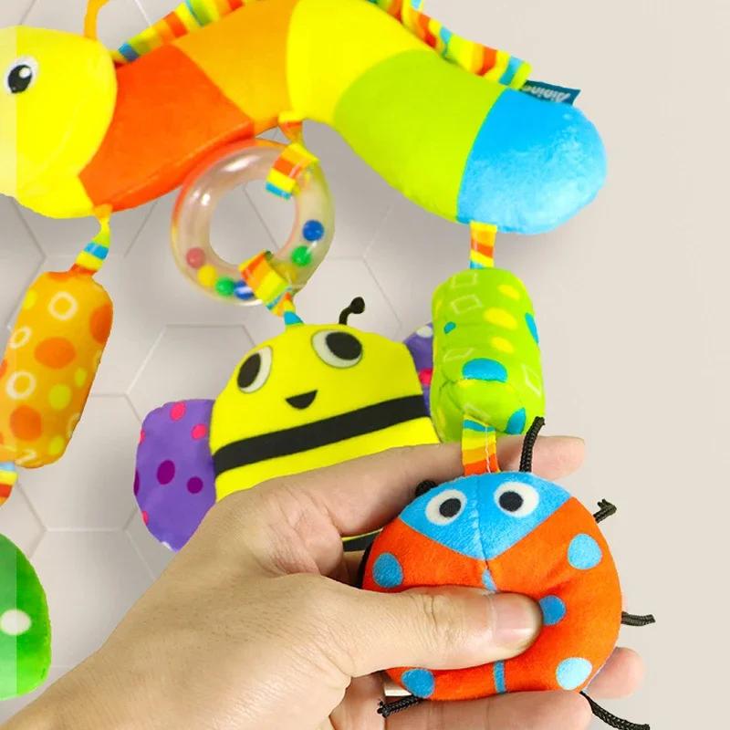 Jouets Sensoriels en Peluche Arc-en-ciel pour Bébé de 0