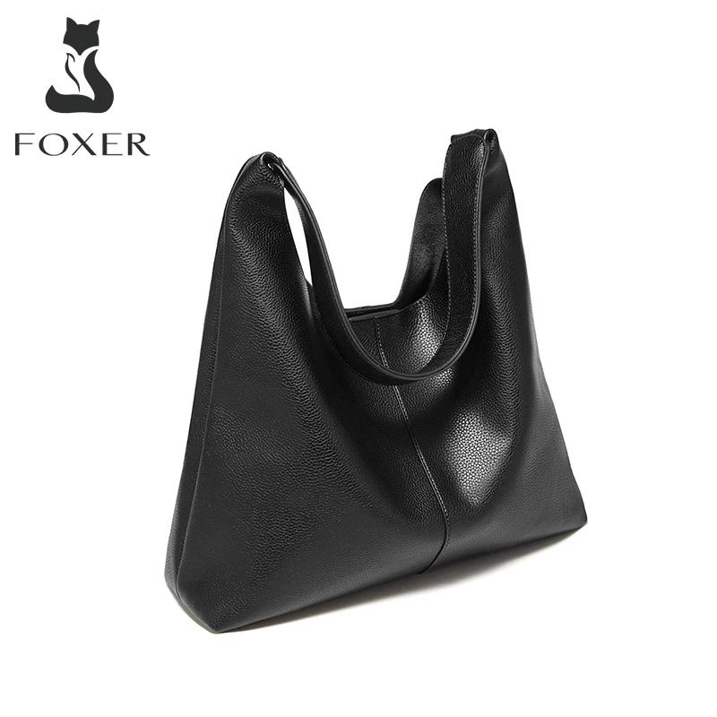 Sac fourre-tout d'épaule en cuir fendu pour femme FOXER
