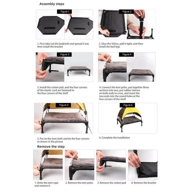 Lit SuréWerPliable pour Animaux de Compagnie, Tente d'Ombrage, Sac de Transport, Respirant, Camping, Extérieur