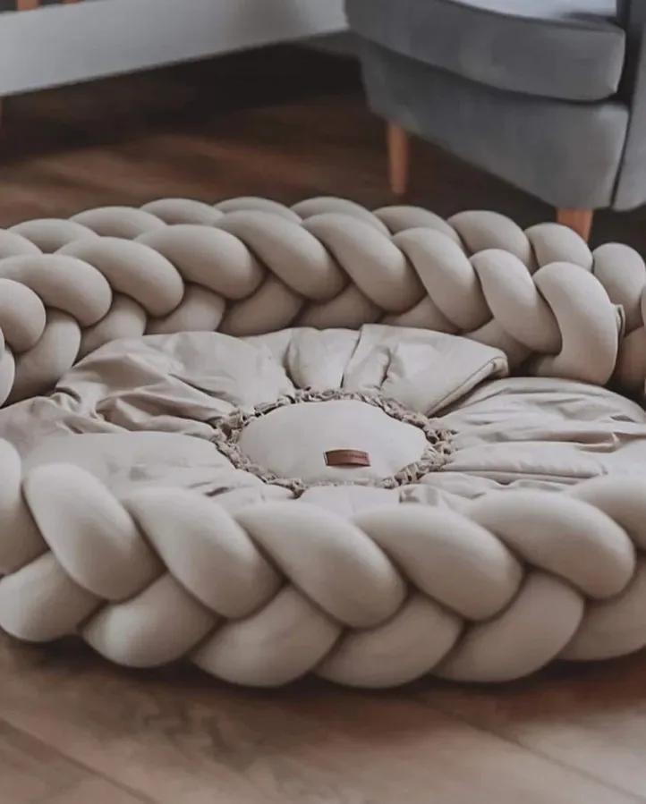 Protecteur de berceau tressé pour bébé : coussin pare-chocs 3 actions