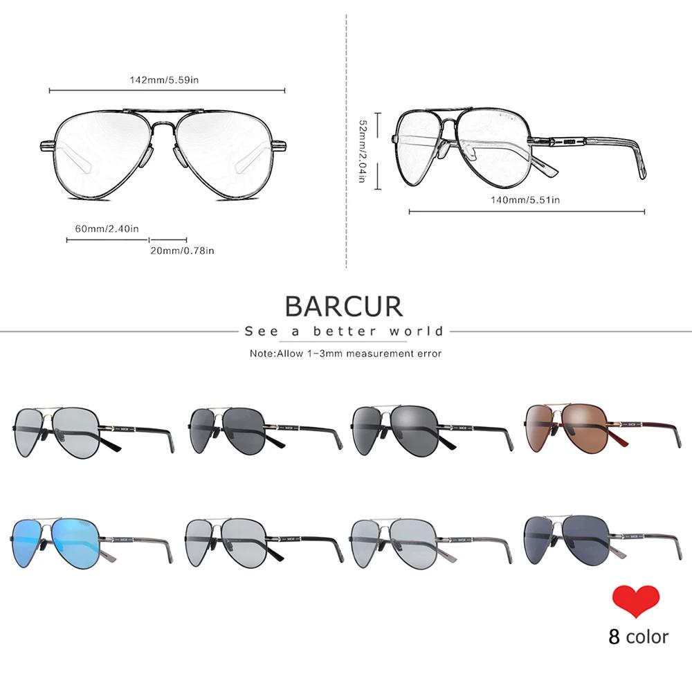 Lunettes De soleil polarisées pour hommes BARCUR lunettes De soleil pilotes pour hommes accessoires