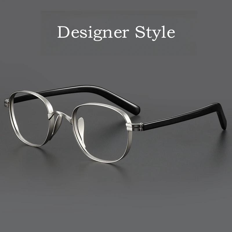 YIMARUILI mode tendance acétate titane lunettes rétro rond à large bord conception optique Prescript
