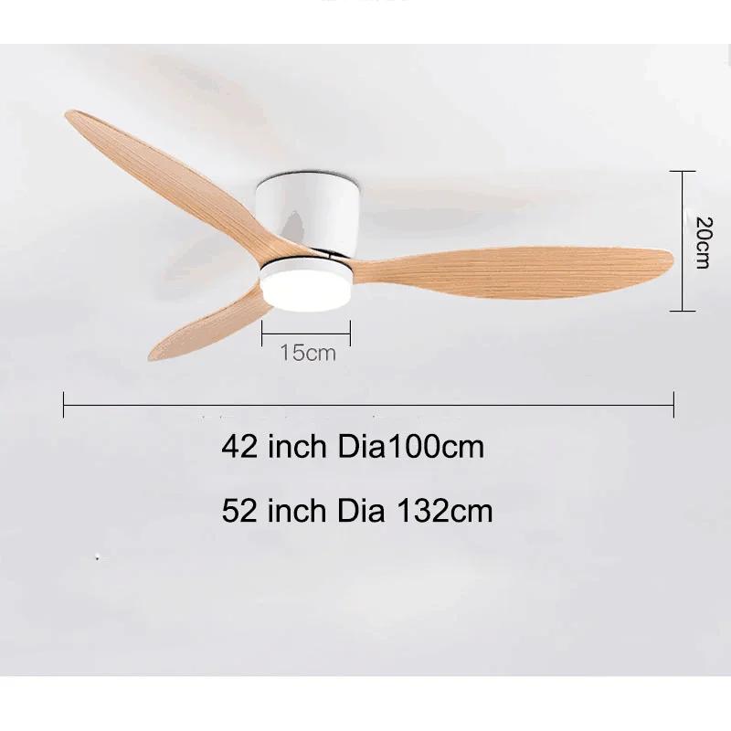 42 52 pouces ventilateurs de plafond avec lumières Led 3 couleurs 6 vitesses ventilateurs de moteur
