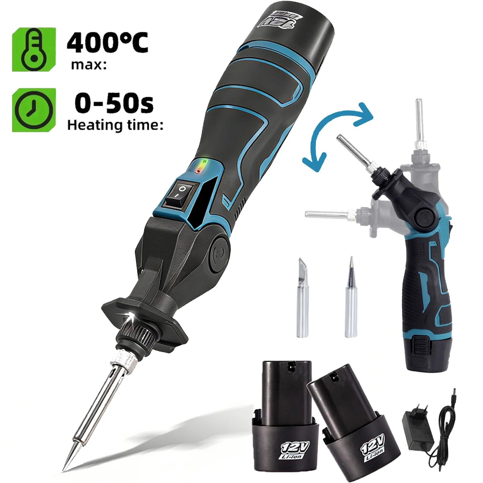 Fer à souder électrique 12V, pistolet à souder, 30W, chauffage rapide, température réglable, alliage