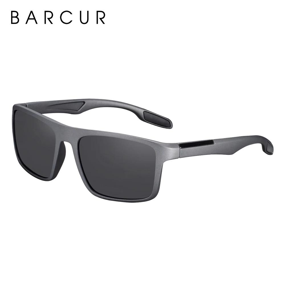 BARCUR marque lunettes de soleil hommes TR90 cadre ultraléger polarisé Vintage lunettes de soleil po
