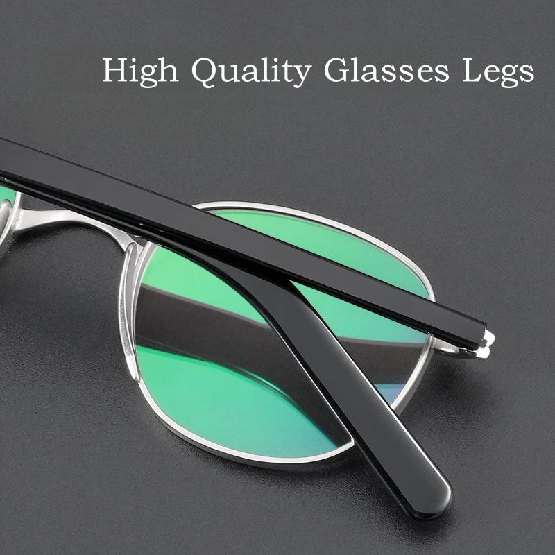 YIMARUILI mode tendance acétate titane lunettes rétro rond à large bord conception optique Prescript