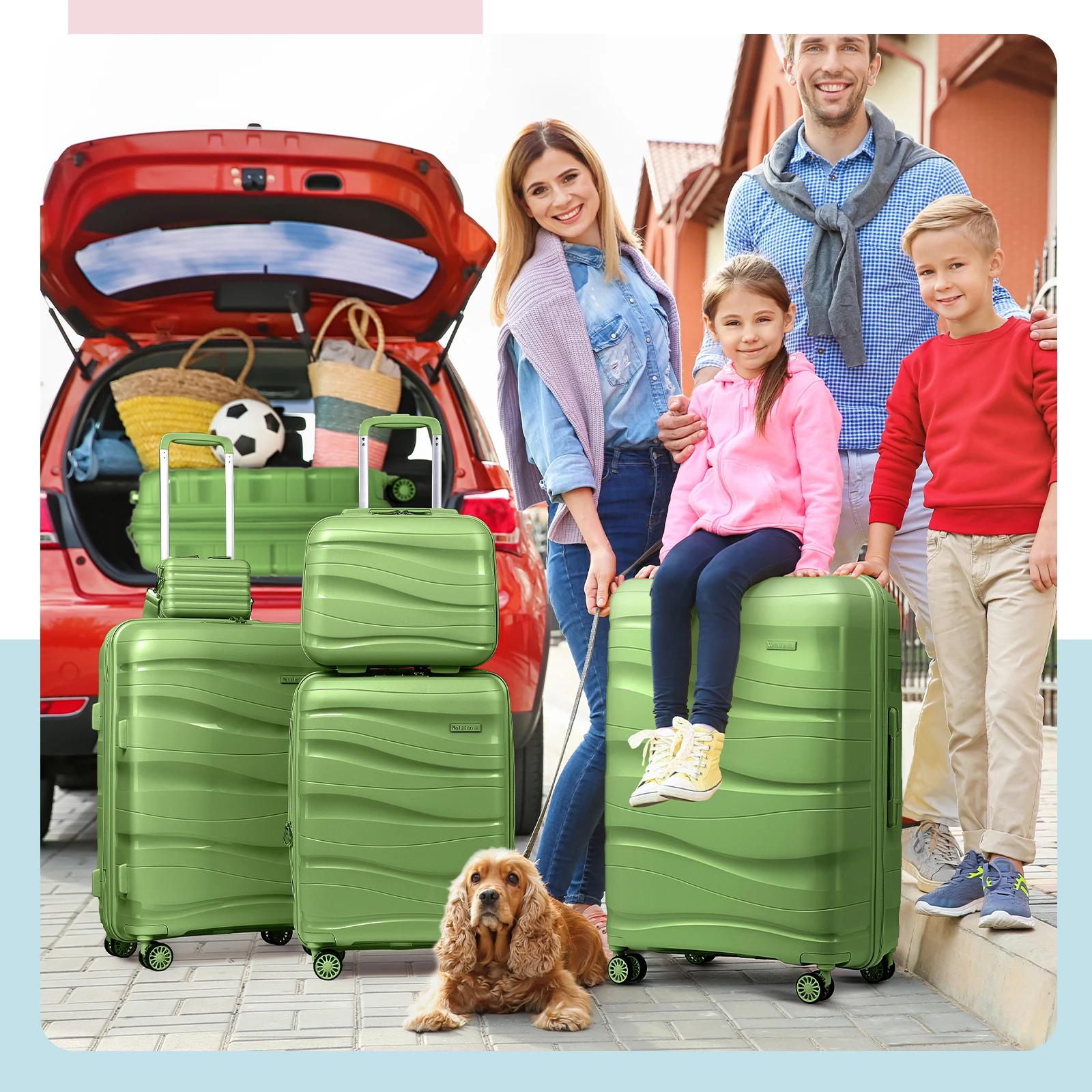 Ensembles de valises à main Melalenia, valise à coque rigide en PP extensible avec roulettes