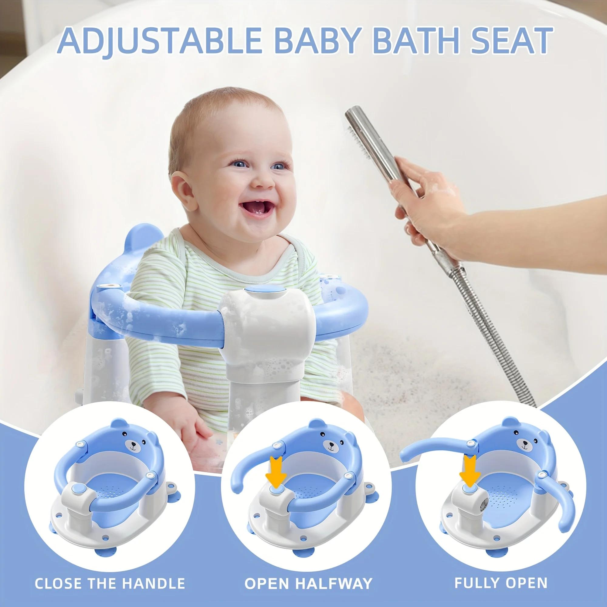 Siège de bain pour bébés de 6 mois et plus, sièges de bain pour tout-petits pour bébés assis, chaise