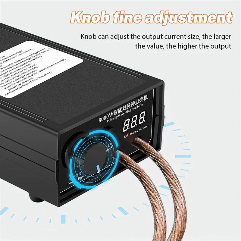 Soudeuse par points portative haute puissance 8000W, 1200A, soudeurs réglables pour batterie 18650