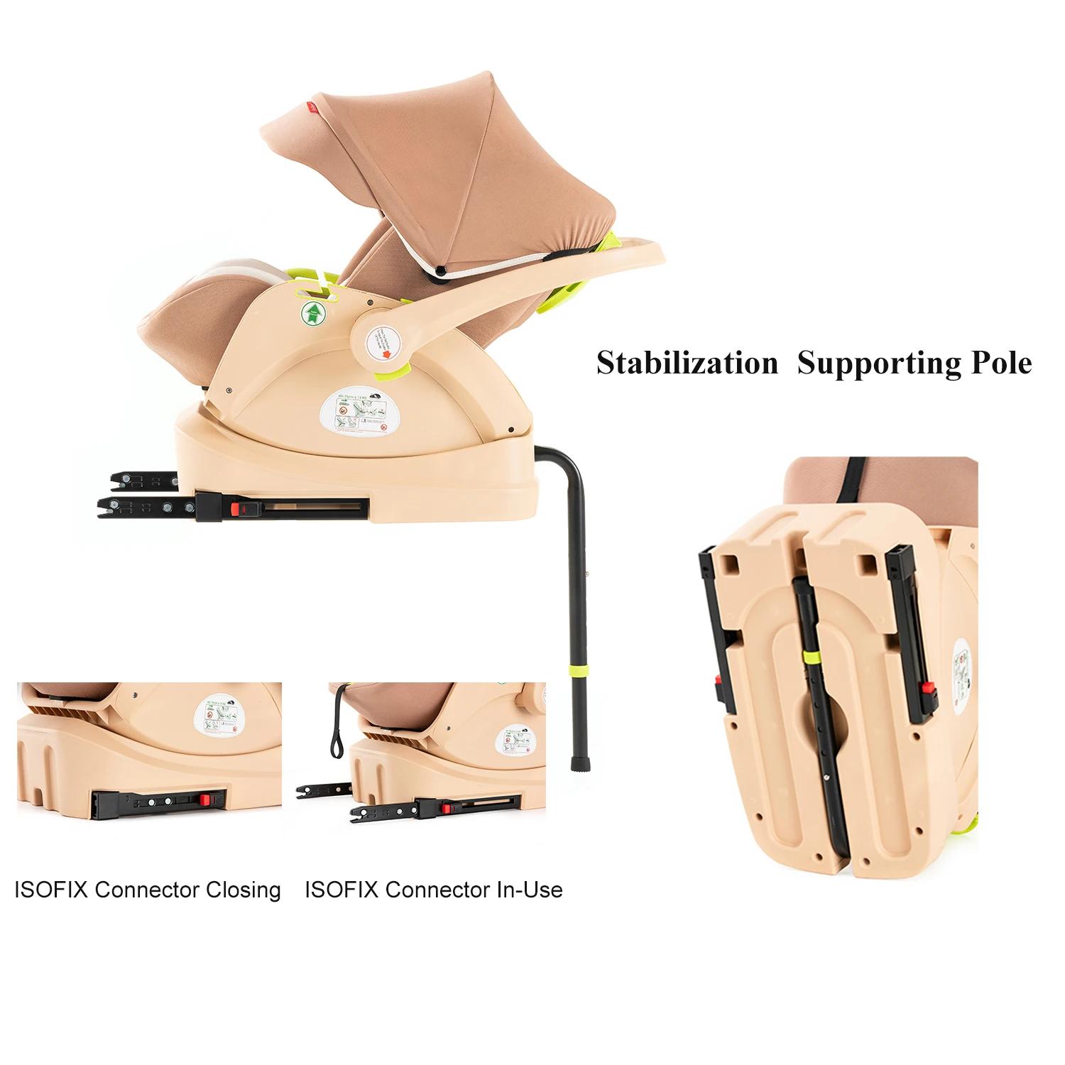 Système de voyage 3 en 1 avec siège auto Isofix - Poussette réversible pour nouveau-né et landau combiné