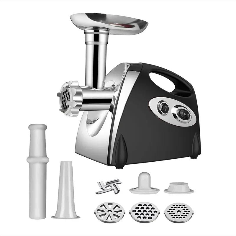 Hachoir Électrique Multifonction 2800W en Acier Inoxydable pour Viande, Légumes, Saucisses, Trancheu