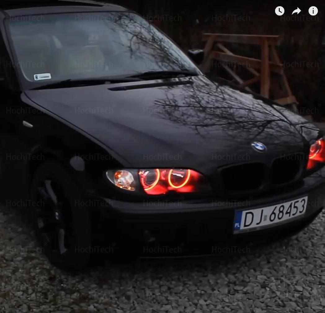 Kit yeux d'ange en coton RVB, anneau 131mm x 4, pour BMW E36 E38 E39 E46 525i 528i 530i 540i 740i ex