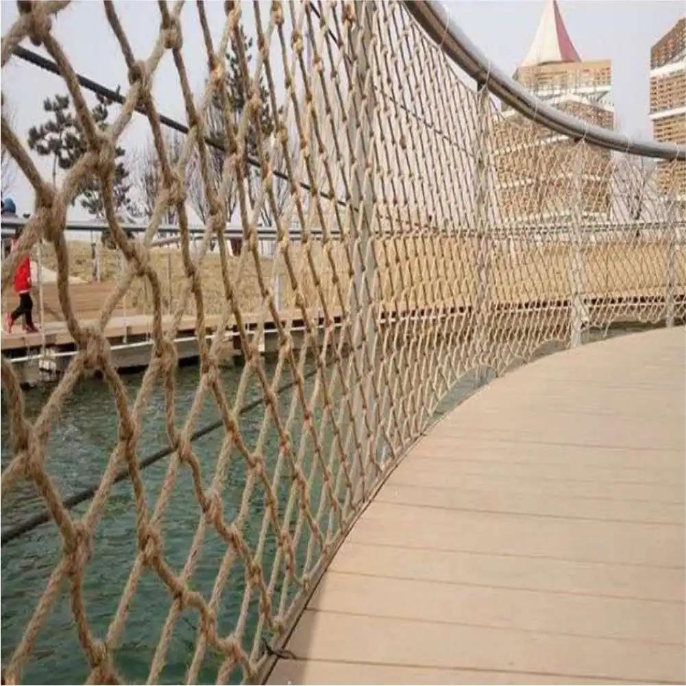 Filet de corde de chanvre de jardin, filet de sécurité pour enfants, protection des escaliers, maill