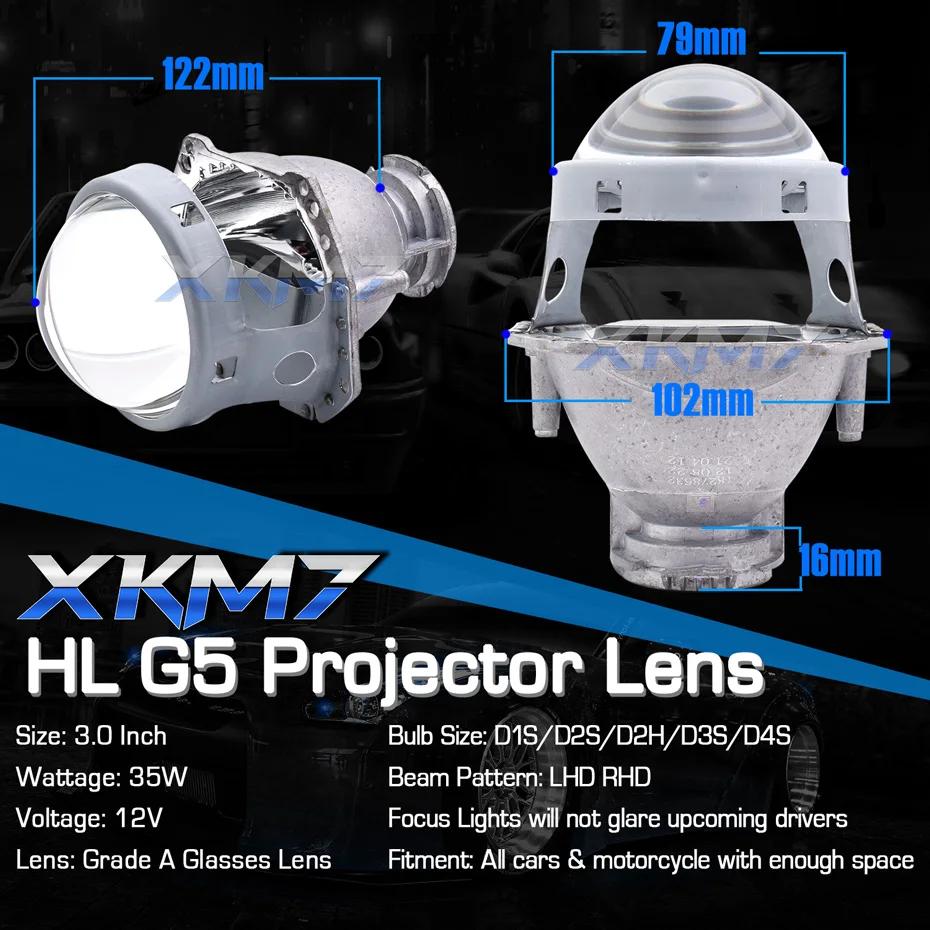 Lentille de projecteur projie HID de 3 pouces pour kit de phares Hella 3R G5, faisceau de xénon uniq