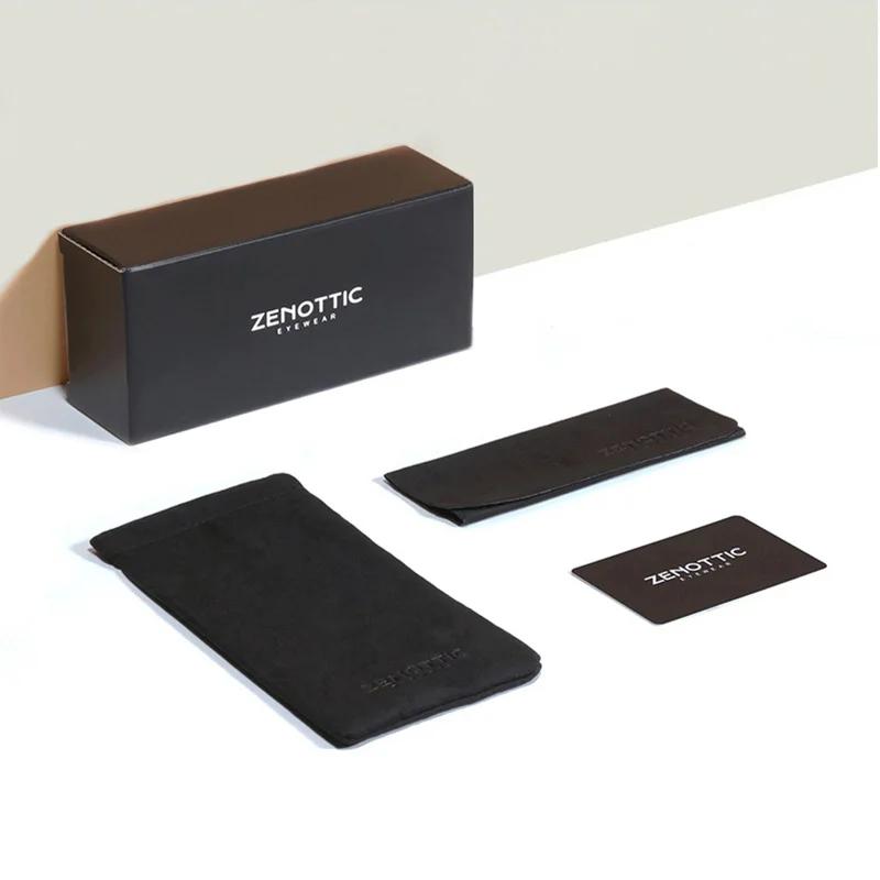 ZENOTTIC-Monture de lunettes d'ordinateur pilote, lunettes optiques en métal, anti-lumière bleue, co