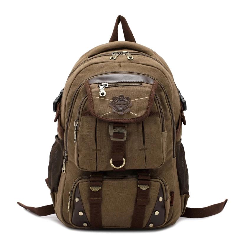 Sac à dos vintage en toile pour hommes, sac d'école, sacs de voyage pour hommes, sac à dos de voyage