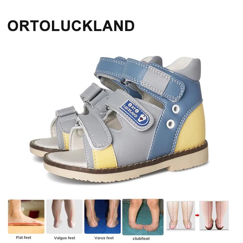 Sandales d'été en cuir pour enfants, chaussures plates, plates-formes colorées, 4WD, pour garçons et