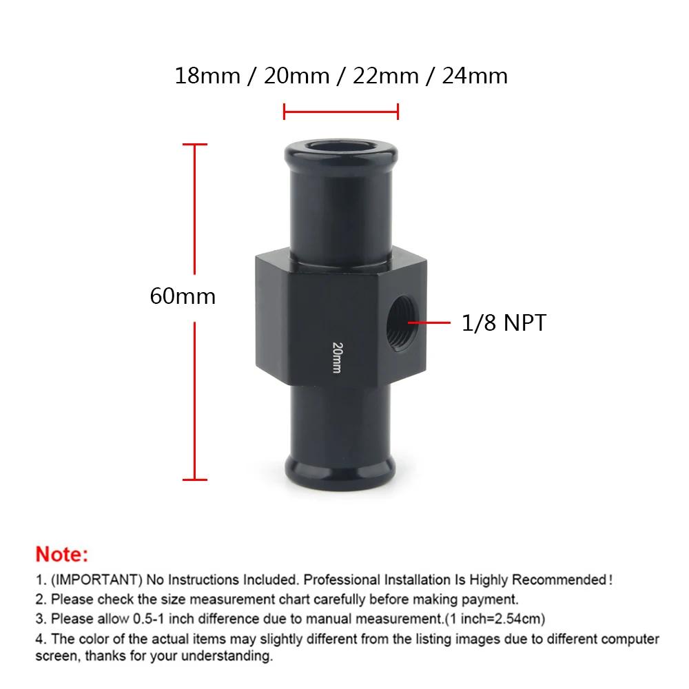 Adaptateur de tuyau Npt 1/8, capteur de température de l'eau, jauge de température de l'eau noire, t