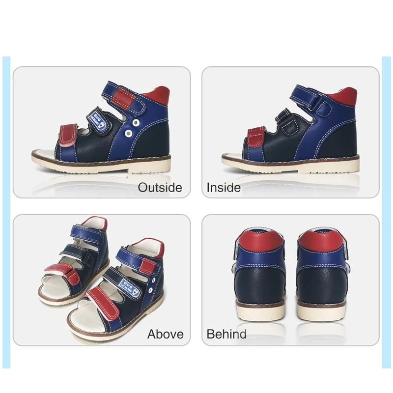 Sandales d'été en cuir pour enfants, chaussures plates, plates-formes colorées, 4WD, pour garçons et