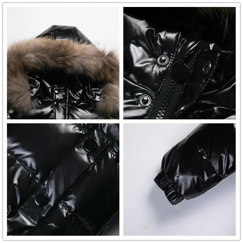 Manteau d'Hiver en Duvet de Canard Blanc pour Garçon, Veste Épaissie avec Fourrure Naturelle, Parka