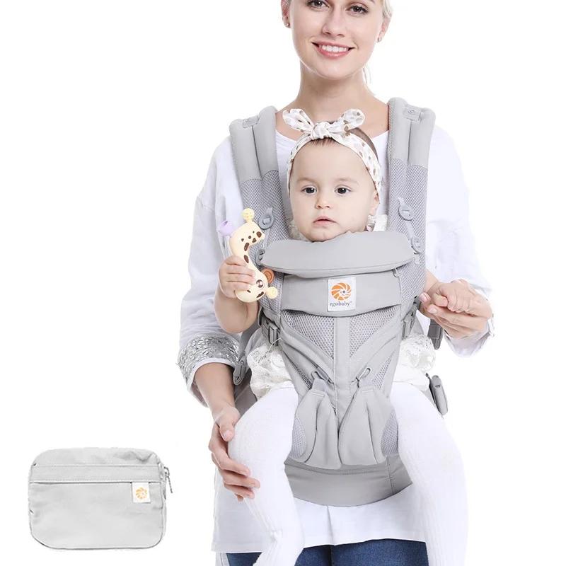 Porte-bébé Ergobaby toutes positions, sling bébé avec tissu en coton respirant pour les quatre saiso