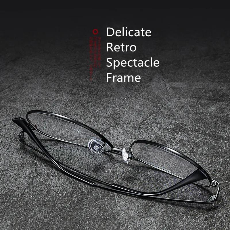 Monture de lunettes super légère en titane pur pour hommes, lunettes de pilote, lunettes décoratives