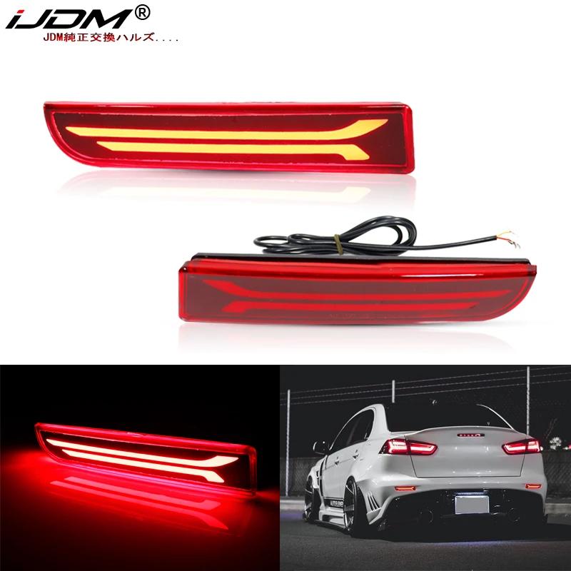 IJDM – réflecteurs de pare-chocs optiques 3D LED, pour Mitsubishi Lancer Evo X Outlander, feux antib