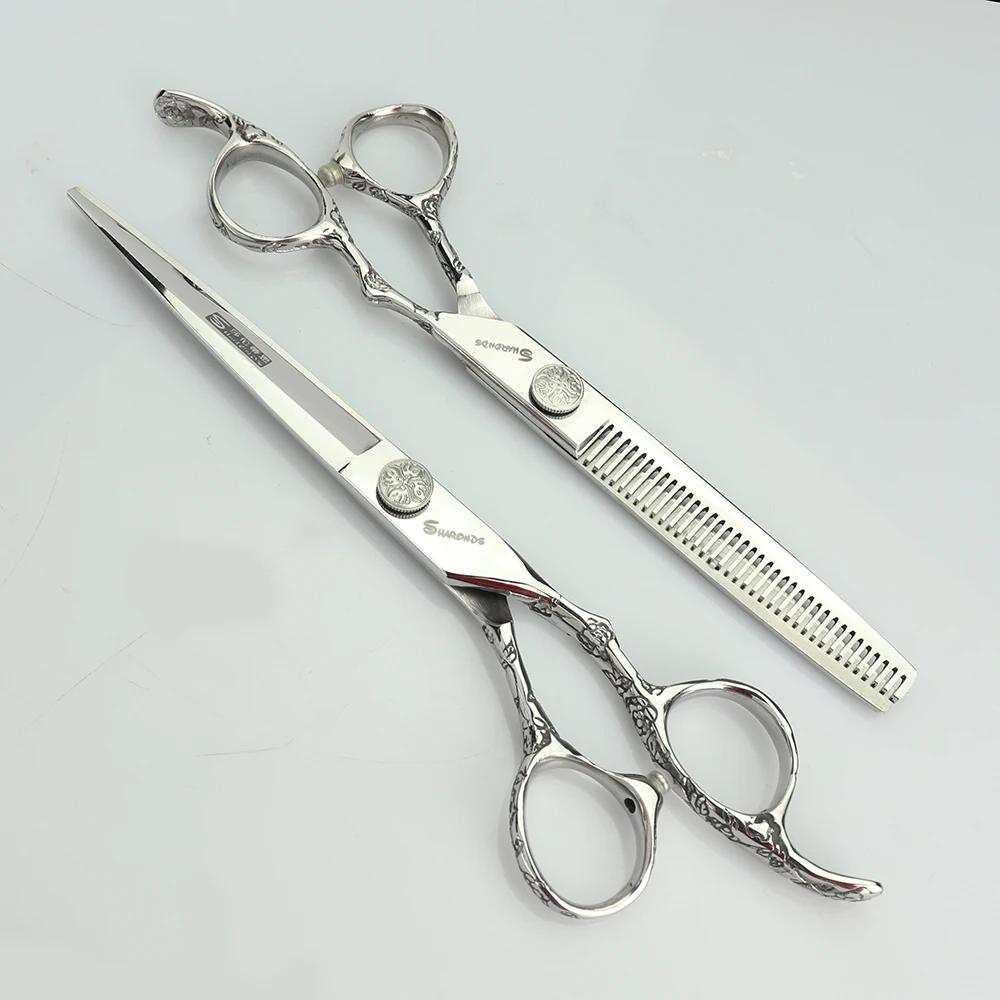 Ciseaux de coiffure professionnels originaux, ciseaux à effiler, acier inoxydable 6/7 pouces, outil