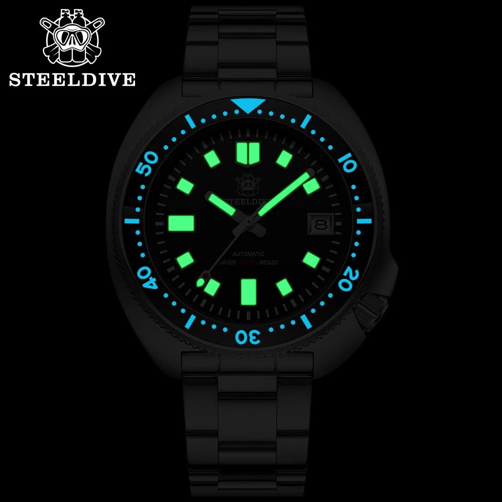STEELDIVE SD1970 montre de plongée mécanique automatique capitaine Willard NH35 montres tortue homma
