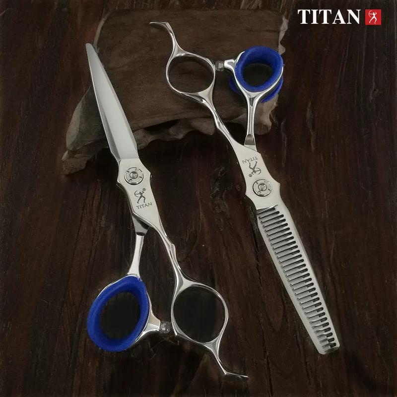 Ciseaux de coiffure professionnels Titan, ciseaux de coiffeur, outil de barbier amincissant de 6.0 p