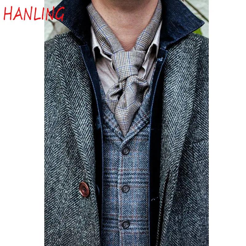 Veste d'hiver à chevrons pour homme, Blazer formel coupe cintrée, manteau chaud, polaire