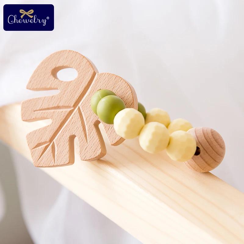 Lot d'anneaux de dentition en hêtre sculptés en forme d'animaux pour bébé,jouets pour enfant, penden