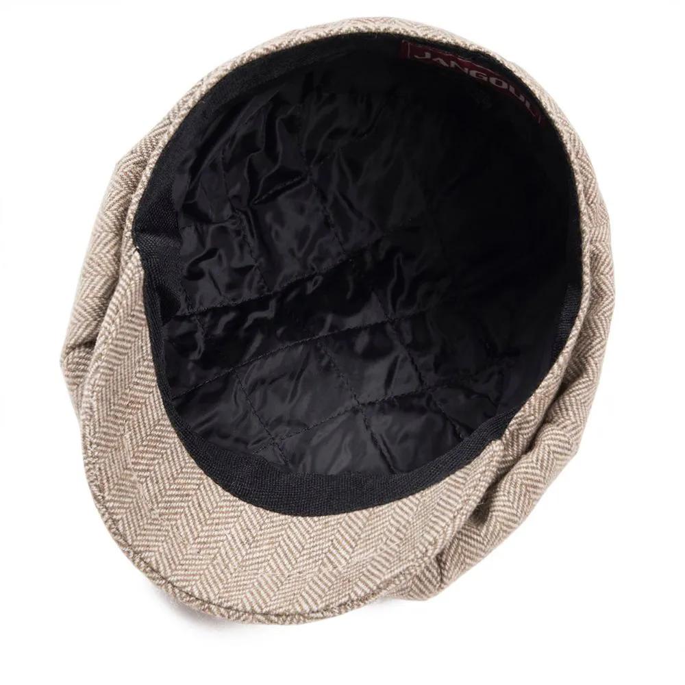 JANGOUL Casquette Baker Boy Petite Taille en Mélange de Laine, Casquettes Newsboy, Chapeau Plat à Ch