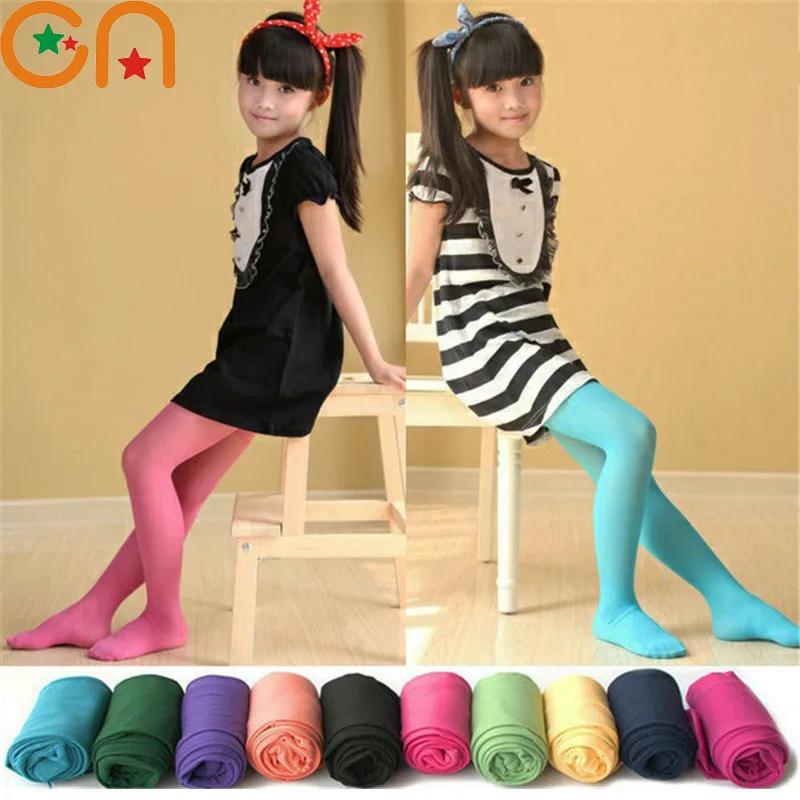 Filles Ballet De Danse Collants Enfants Une Section Mince Mode Velours Collants Bébé Solide Noir Bla