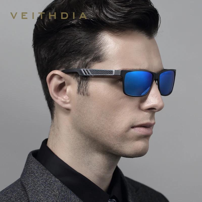 VEITHDIA-Lunettes de soleil polarisées en aluminium pour homme, verres miroir, UV400, sport, pêche e