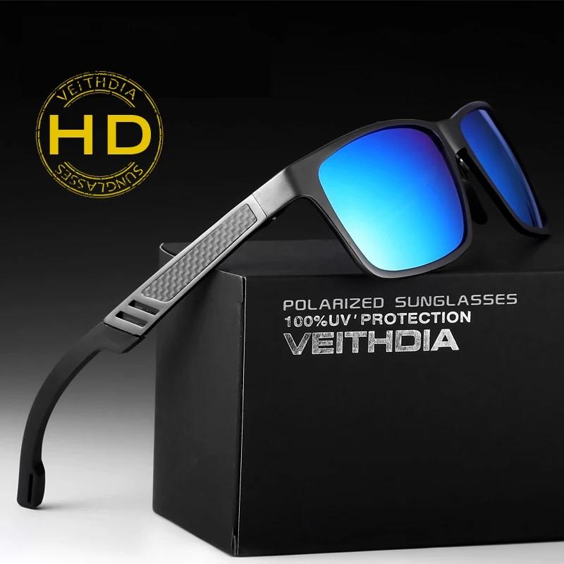 VEITHDIA-Lunettes de soleil polarisées en aluminium pour homme, verres miroir, UV400, sport, pêche e