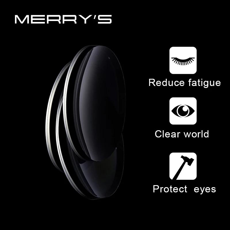 MERRYS Prescription série 1.56 1.61 1.67 1.74 CR-39 résine asphérique lunettes lentilles myopie hype