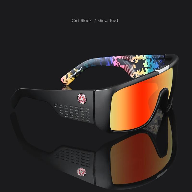 KDEAM-Lunettes de soleil polarisées de grande taille pour homme, cadre une pièce avec étui de protec