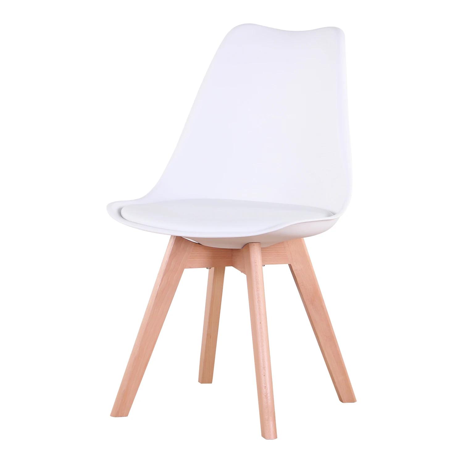 Ensemble de 6 chaises de salle à manger modernes et minimalistes, siège rembourré en PU, pieds en bo