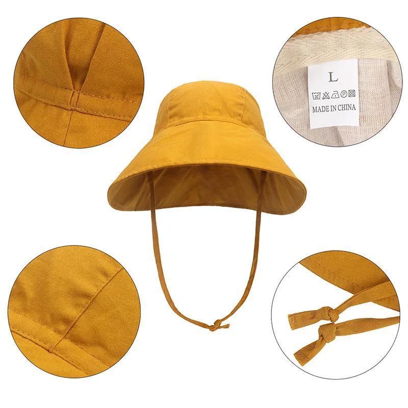 Chapeau de soleil à grand bord pour bébé, chapeau seau d'été et de printemps pour filles et garçons,