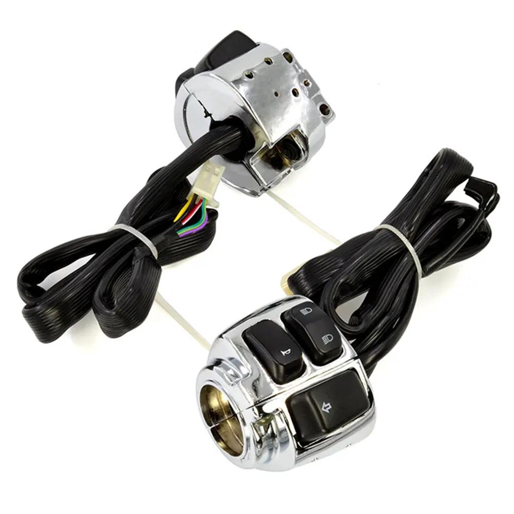 Interrupteur de guidon de moto, clignotant, klaxon, bouton de commande d'engrenage, pour Harley SOFT