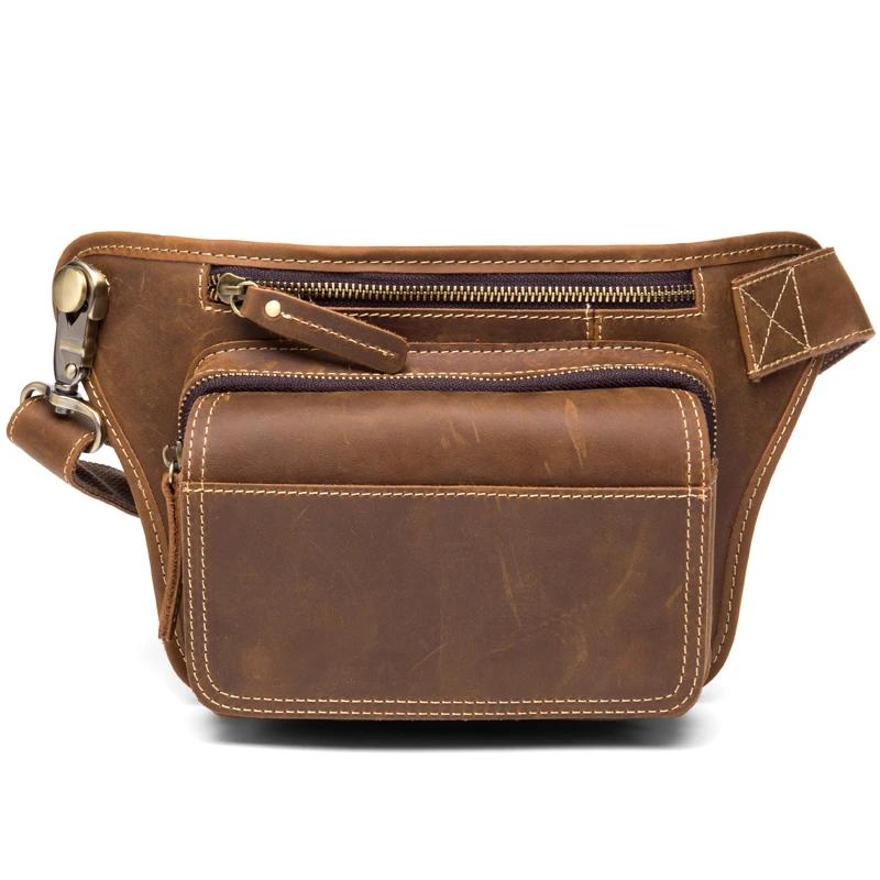 2025 sac de taille en cuir Vintage mode sac de poitrine sac de taille sac à bandoulière en cuir véri