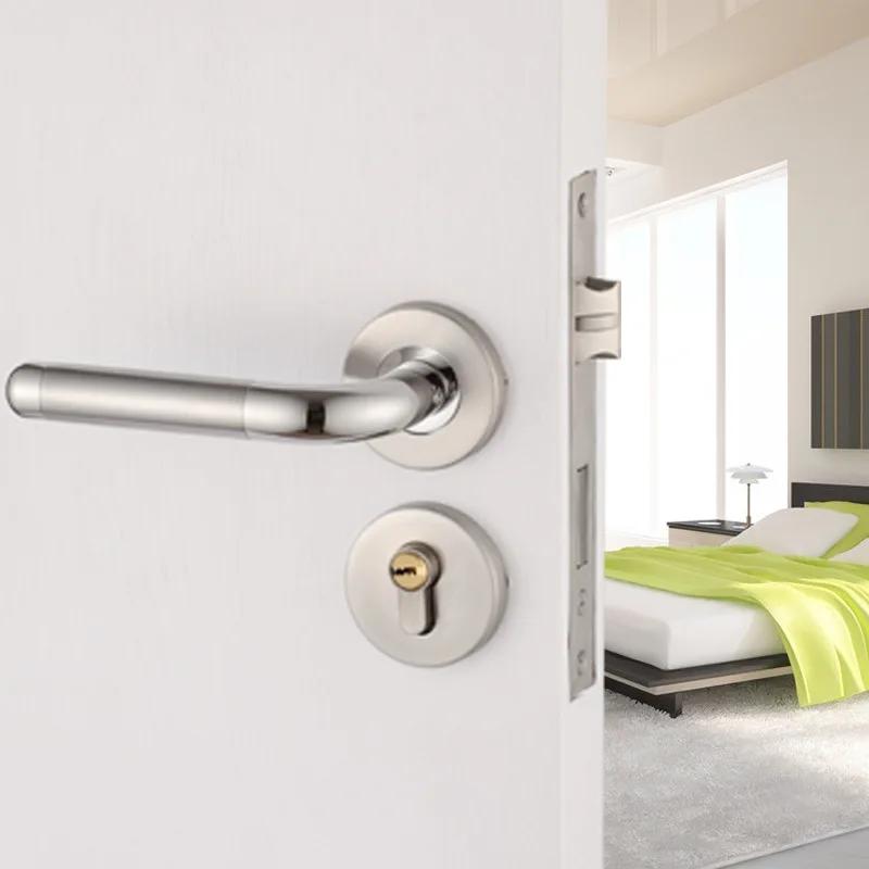 Ensemble de serrures d'entrée de sécurité pour porte intérieure, Foy avec clé, loquet avant et arriè