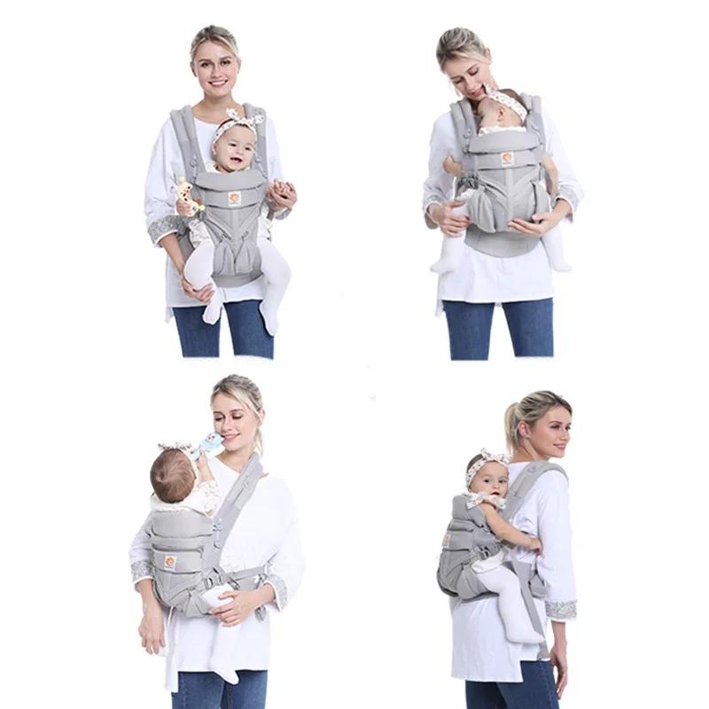 Porte-bébé Ergobaby toutes positions, sling bébé avec tissu en coton respirant pour les quatre saiso