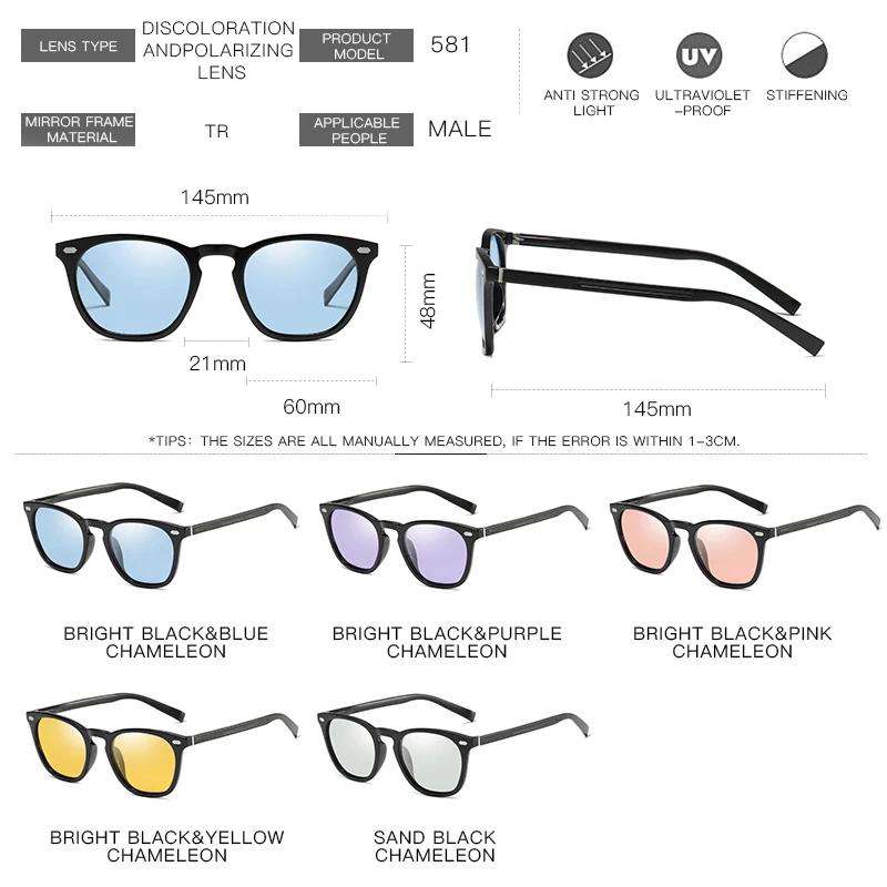 LIOUMO Design – lunettes de soleil polarisées photochromiques classiques rétro pour hommes et femmes