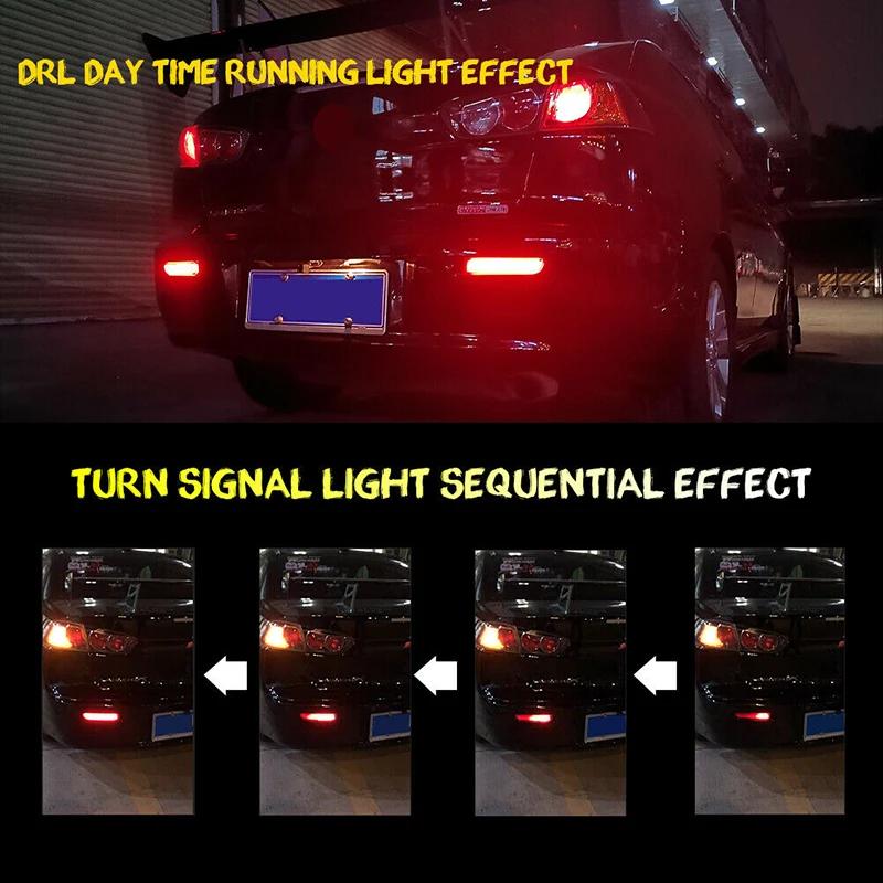 IJDM – réflecteurs de pare-chocs optiques 3D LED, pour Mitsubishi Lancer Evo X Outlander, feux antib