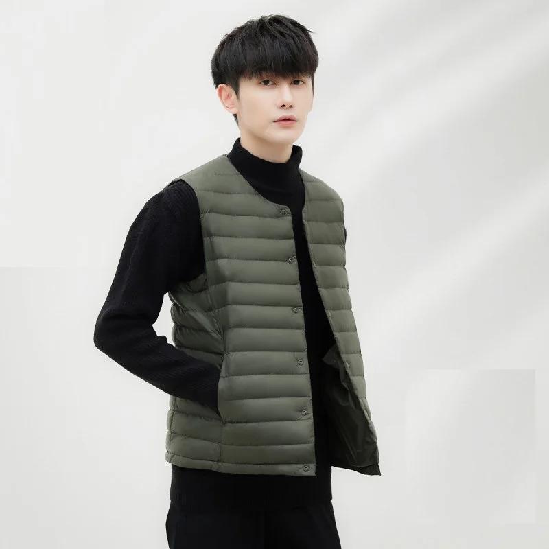 NewBang – gilet en duvet Ultra léger pour homme, manteau sans manches, Portable, col en v, doublure