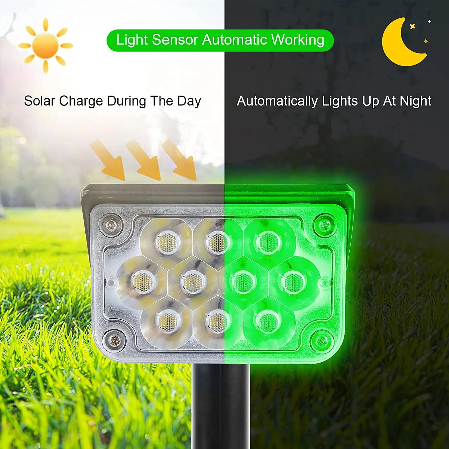 T-SUN projecteur solaire réglable lumière de jardin solaire IP65 énergie solaire lumière verte pour
